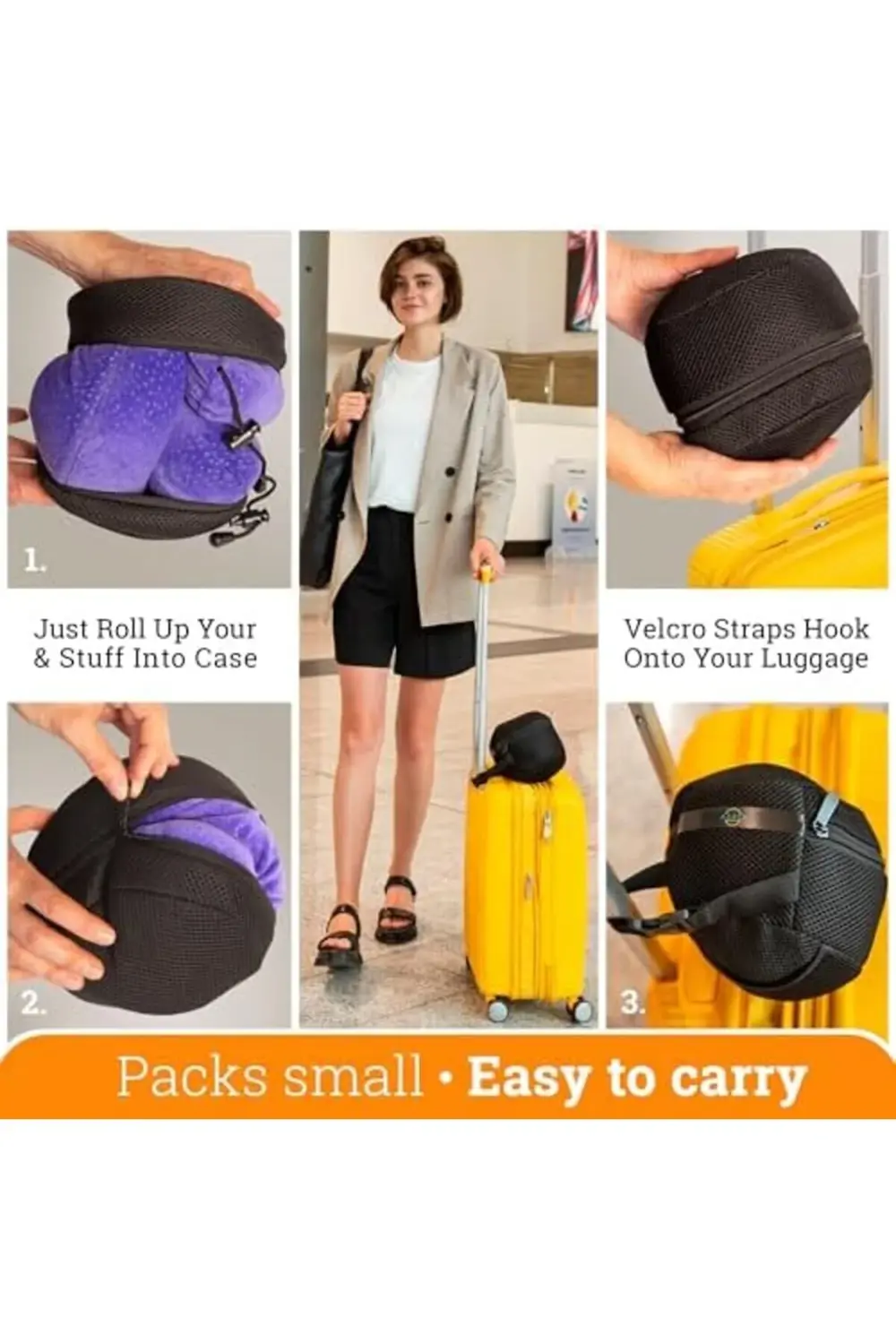 trendyvision aeris Uçaklar ve Araba için Mor Seyahat Yastığı - Uy