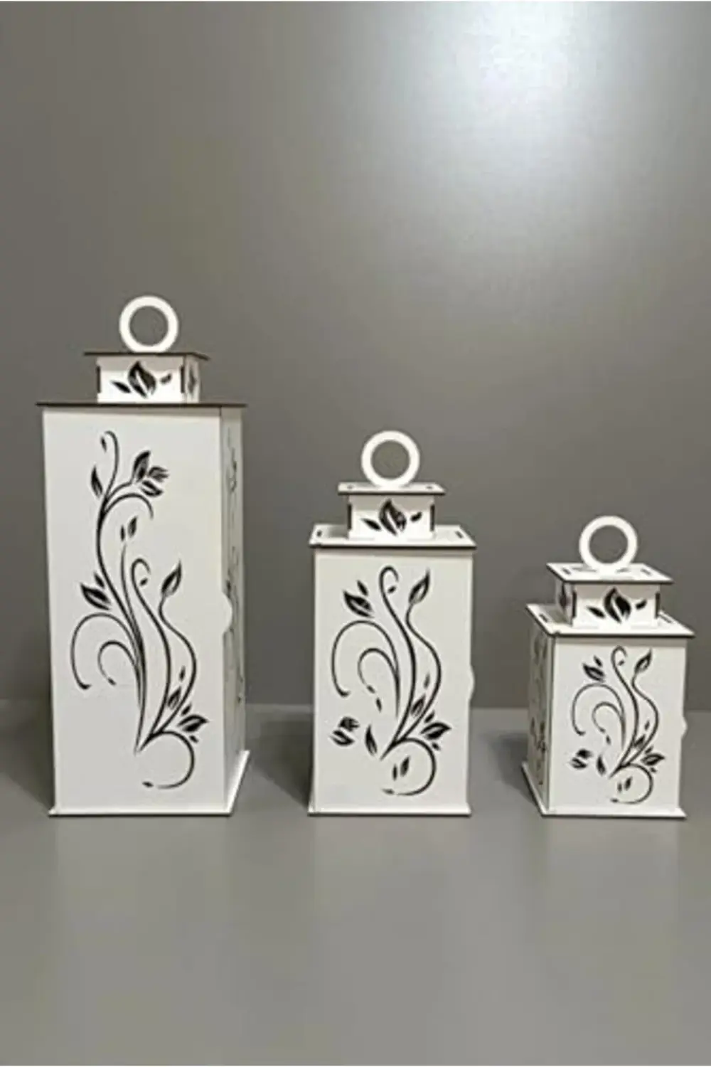 trendyvision Ahşap Dekoratif Mumluk Beyaz 2 buyflicker 395519