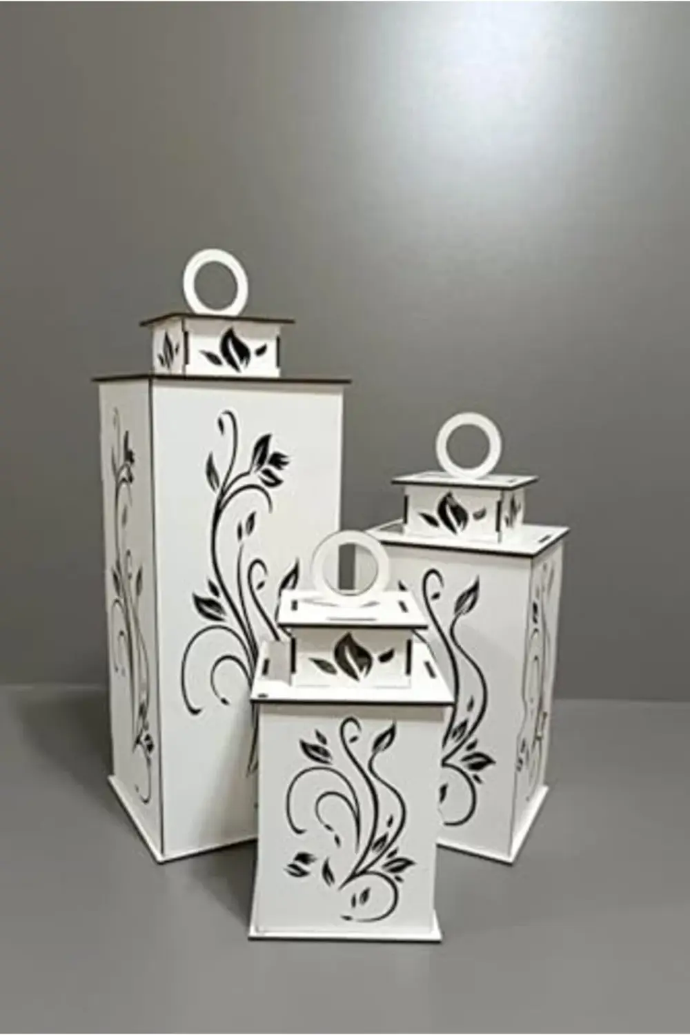 trendyvision Ahşap Dekoratif Mumluk Beyaz 2 buyflicker 395519