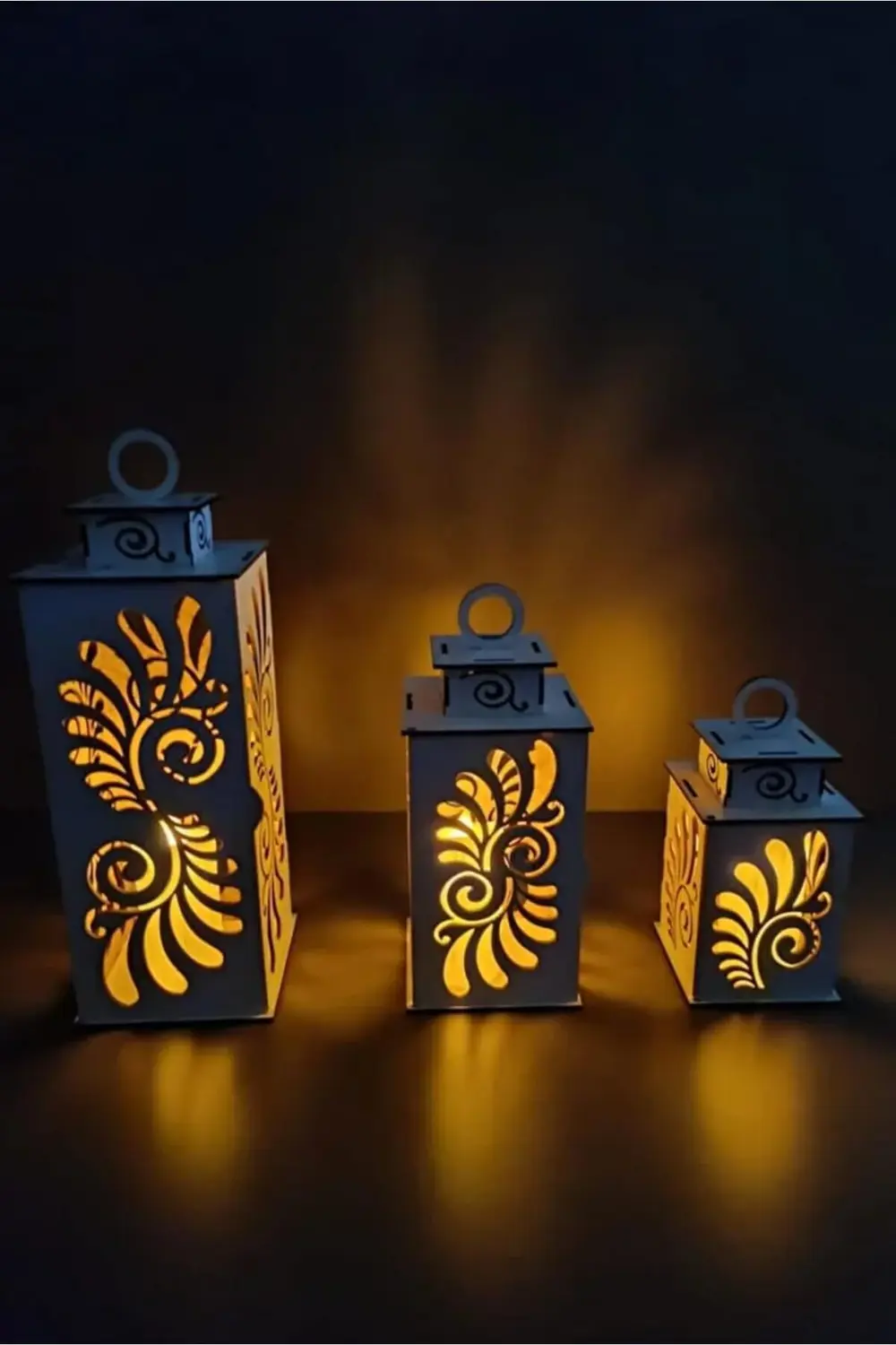 trendyvision Ahşap Dekoratif Mumluk Beyaz 3 buyflicker 395519