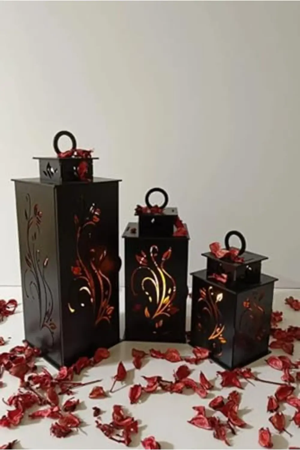 trendyvision Ahşap Dekoratif Mumluk Siyah 2 buyflicker 395519