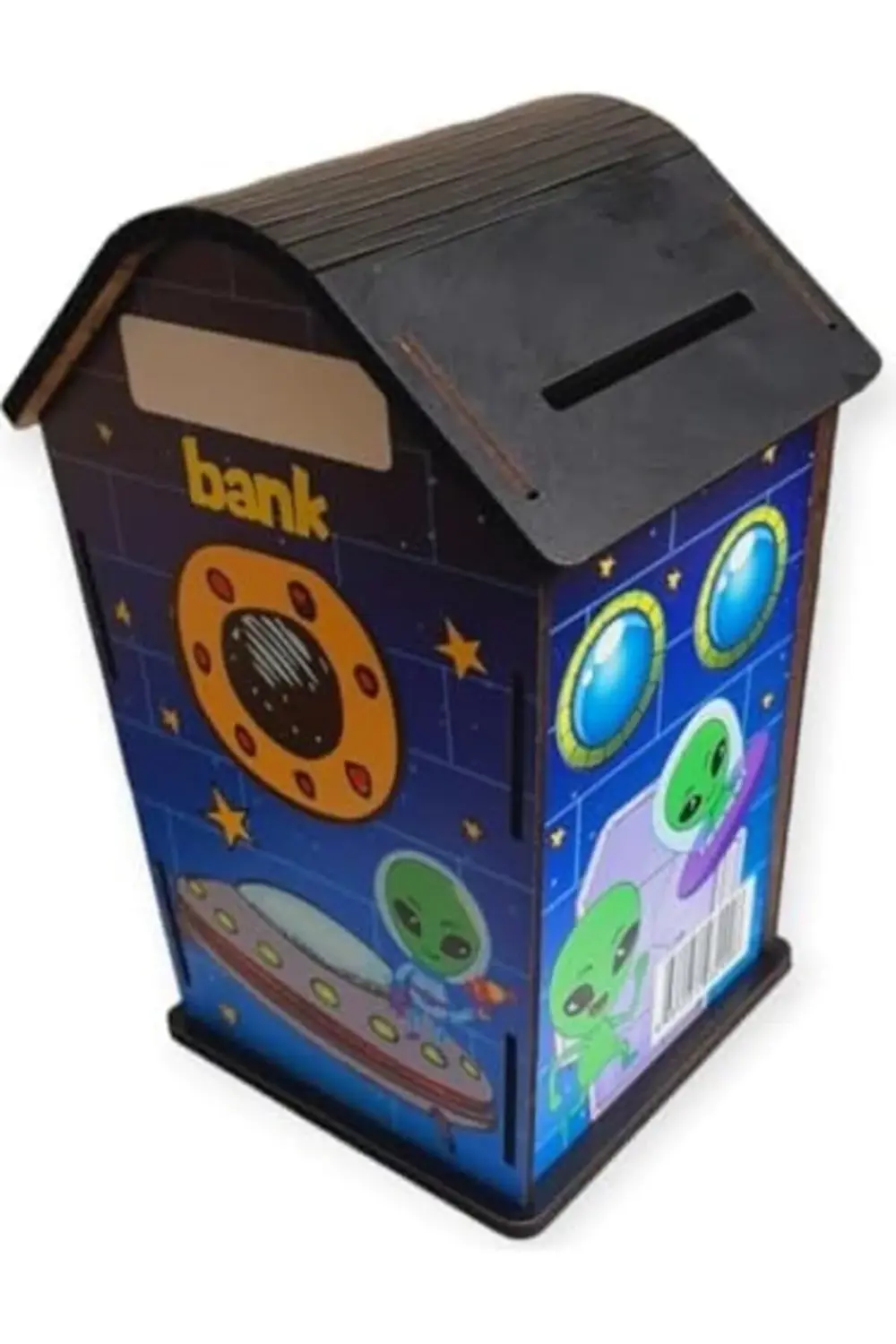 trendyvision Ahşap Ev Kumbara Uzay Temalı buyflicker 395519