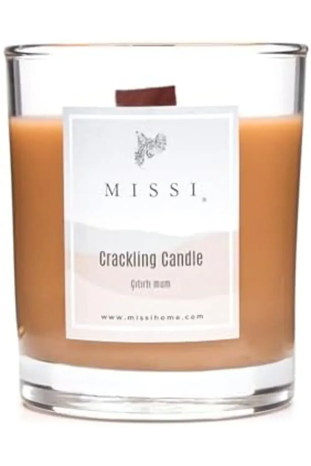 trendyvision Ahşap Fitilli Dark Kokulu Kahverengi Craklıng Vegan