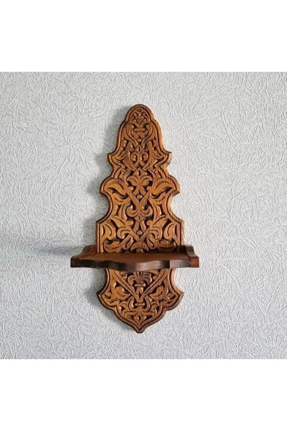 trendyvision Ahşap Mumluk Duvar Rafı Gaz Lambası Duvar Standı Rus