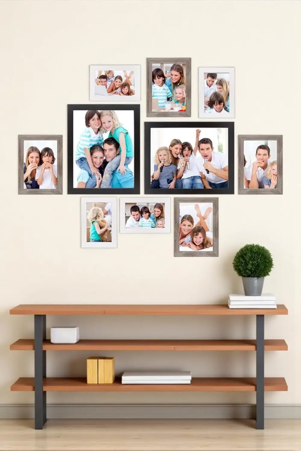 trendyvision Ahşap Resim Çerçevesi 10'lu Set Halinde 10 x 15 cm (