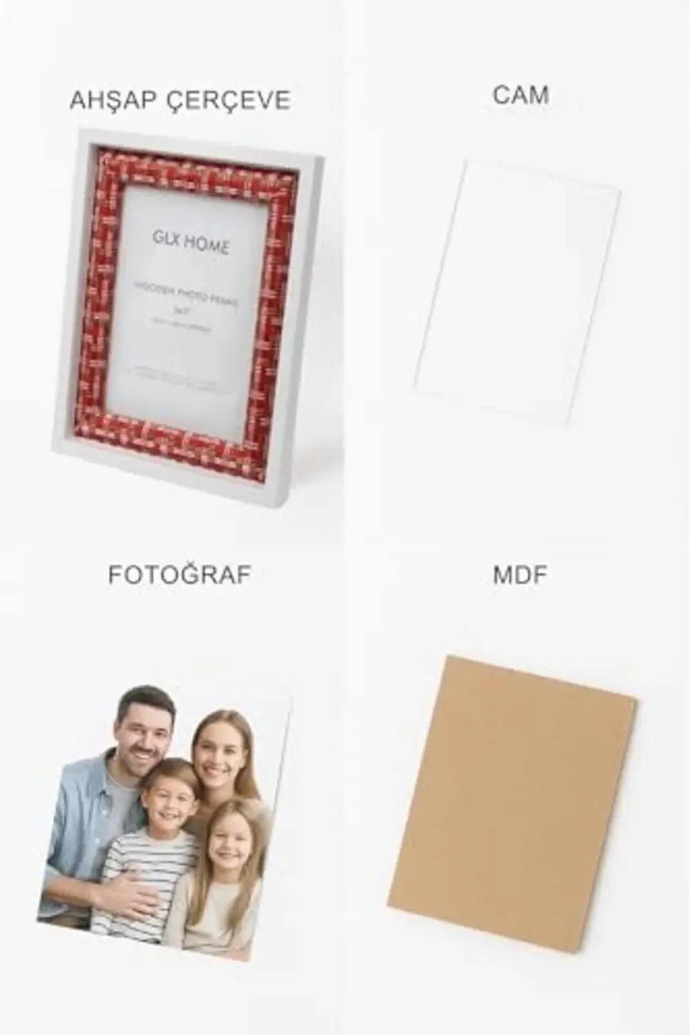 trendyvision Ahşap Resim Çerçevesi 2'li Set Halinde 13 x 18 cm bo