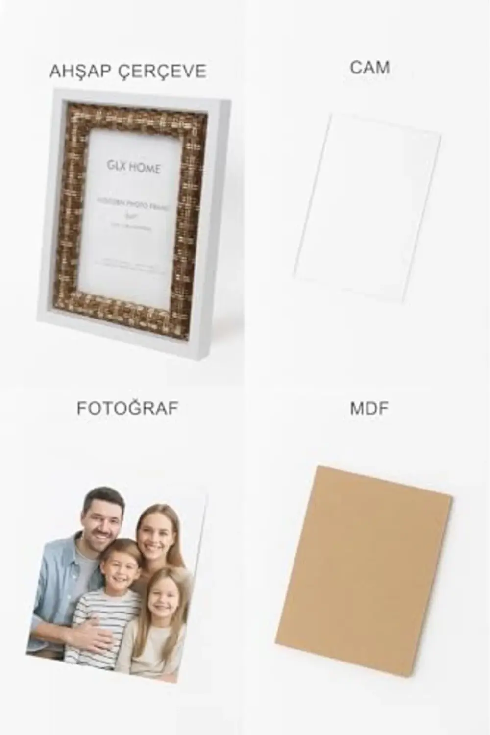 trendyvision Ahşap Resim Çerçevesi 2'li Set Halinde 13 x 18 cm bo