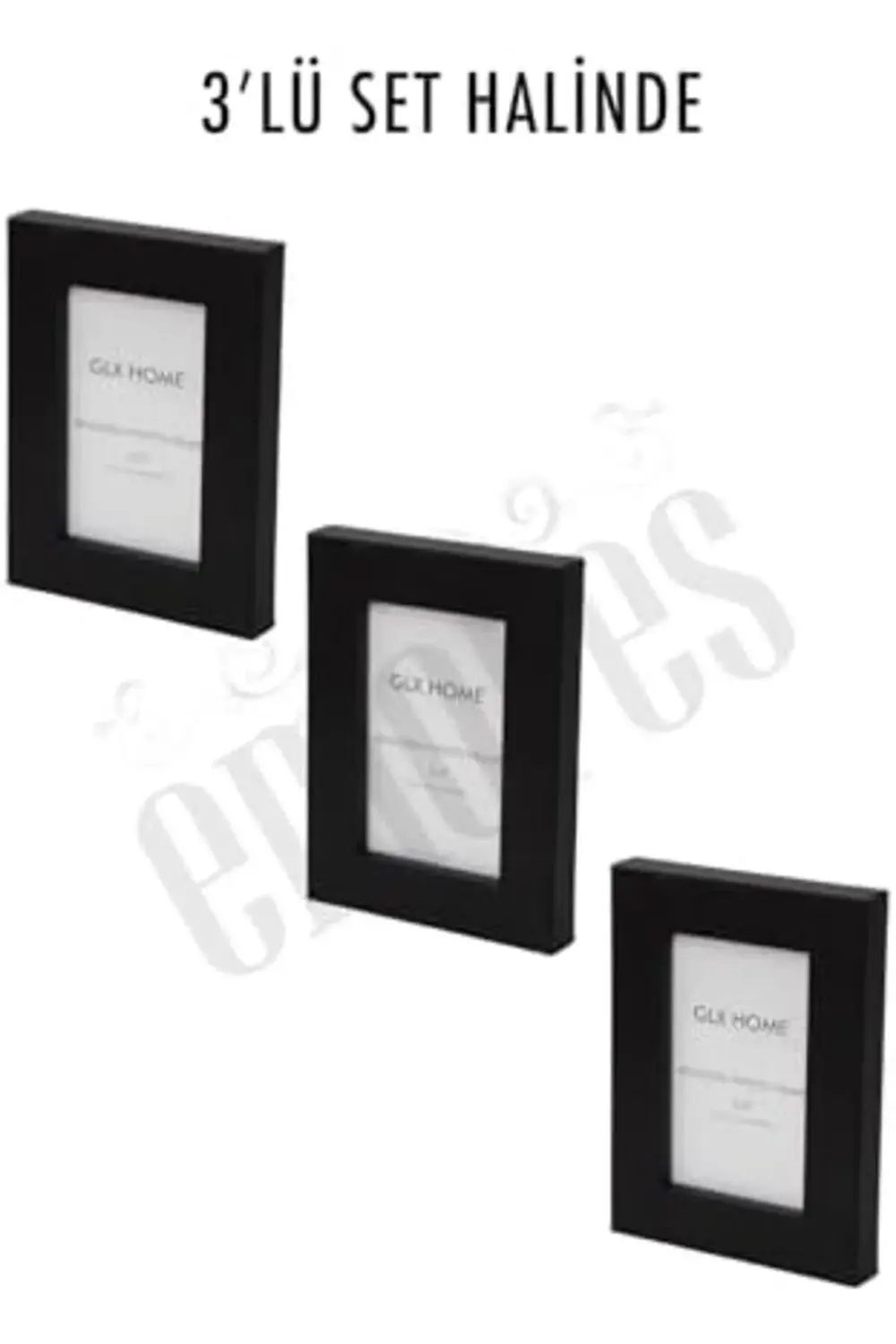 trendyvision Ahşap Resim Çerçevesi 3'lü Set Halinde 5 x 7.6 cm bo