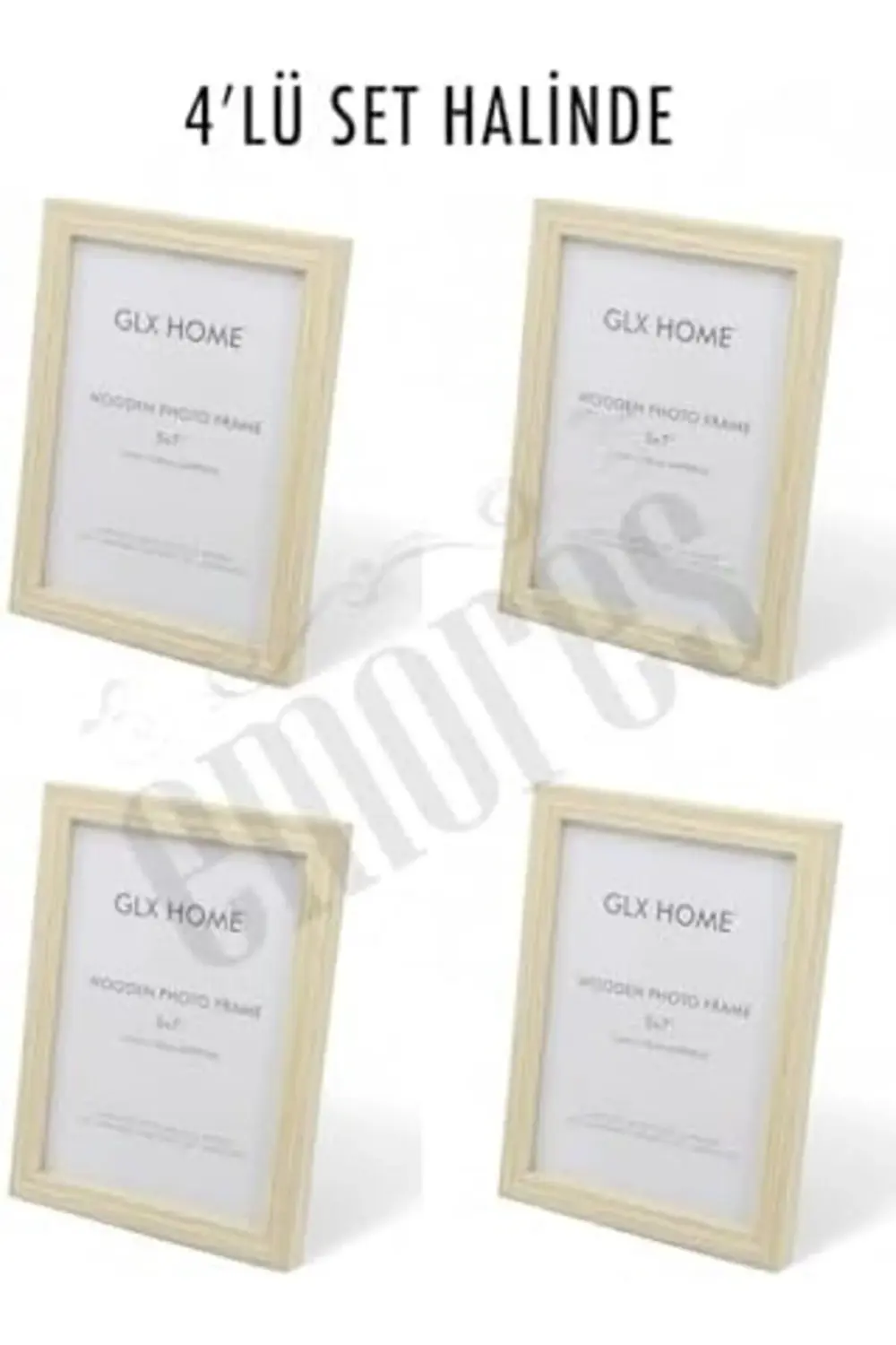 trendyvision Ahşap Resim Çerçevesi 4'lü Set Halinde 13 x 18 cm bo