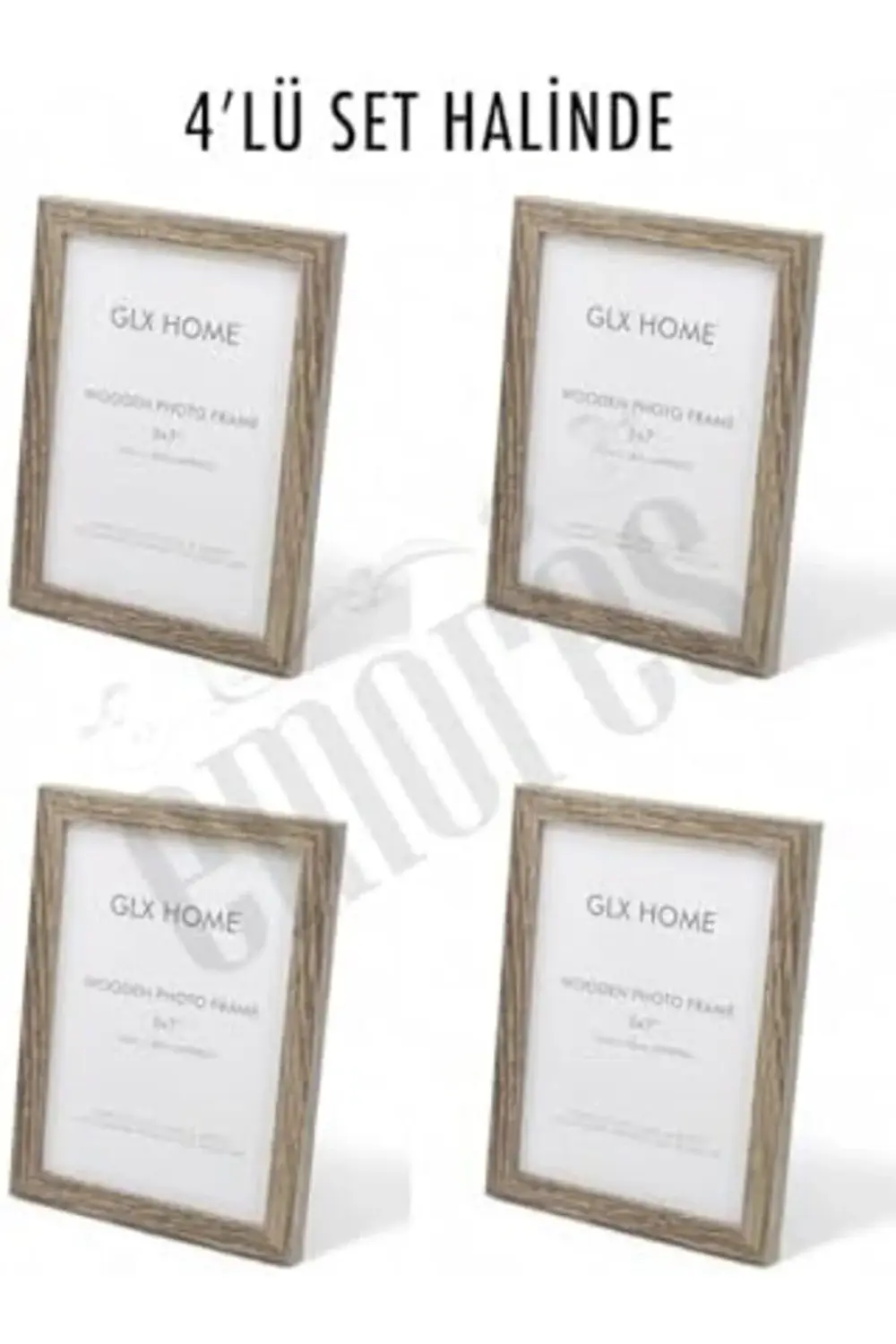 trendyvision Ahşap Resim Çerçevesi 4'lü Set Halinde 13 x 18 cm bo