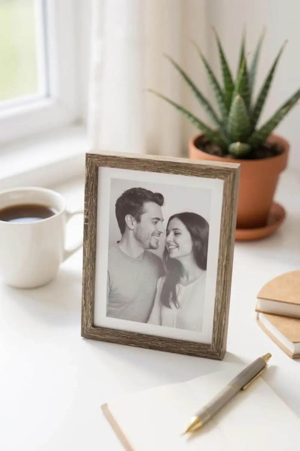 trendyvision Ahşap Resim Çerçevesi 4'lü Set Halinde 15 x 20 cm bo