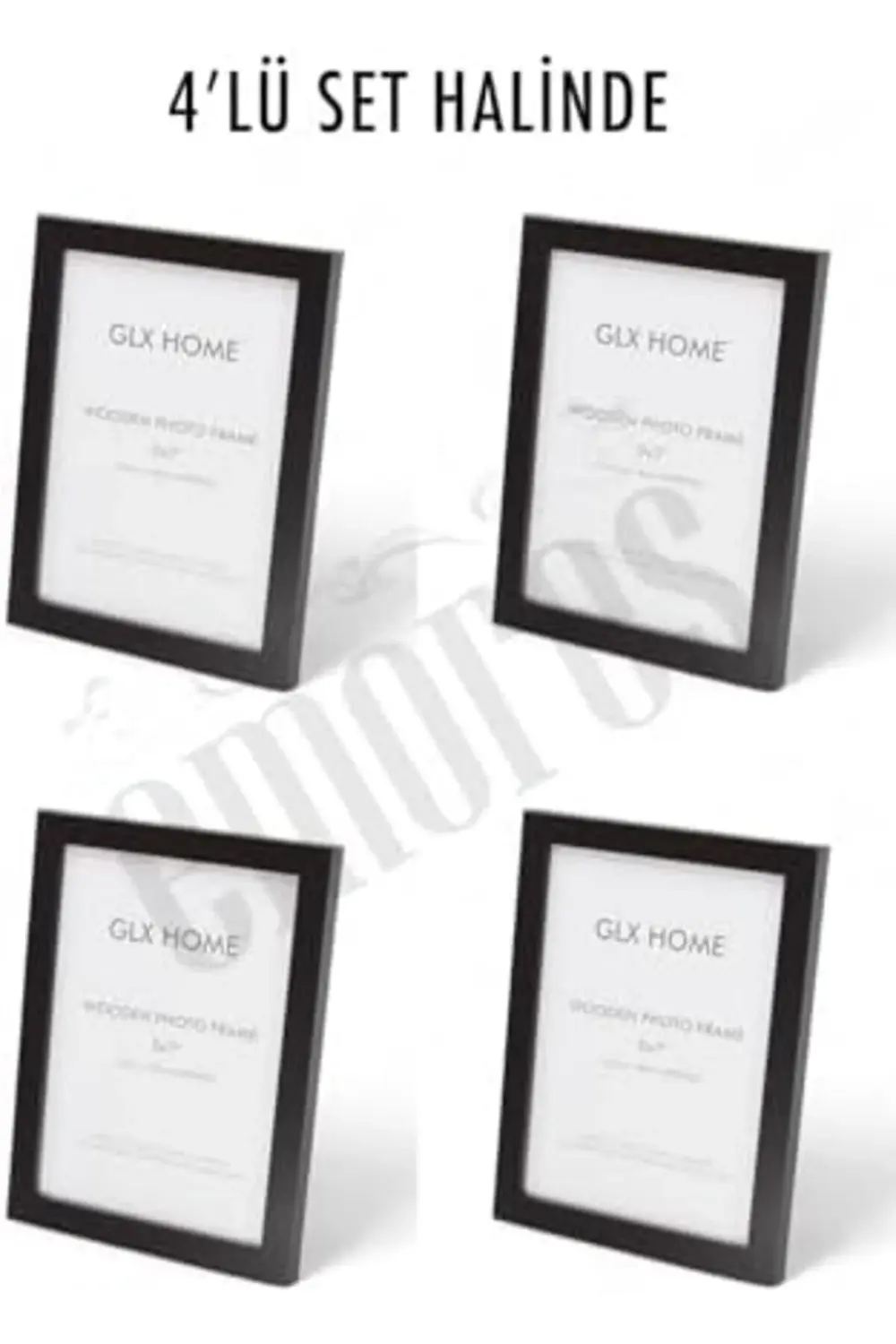 trendyvision Ahşap Resim Çerçevesi 4'lü Set Halinde 13 x 18 cm bo