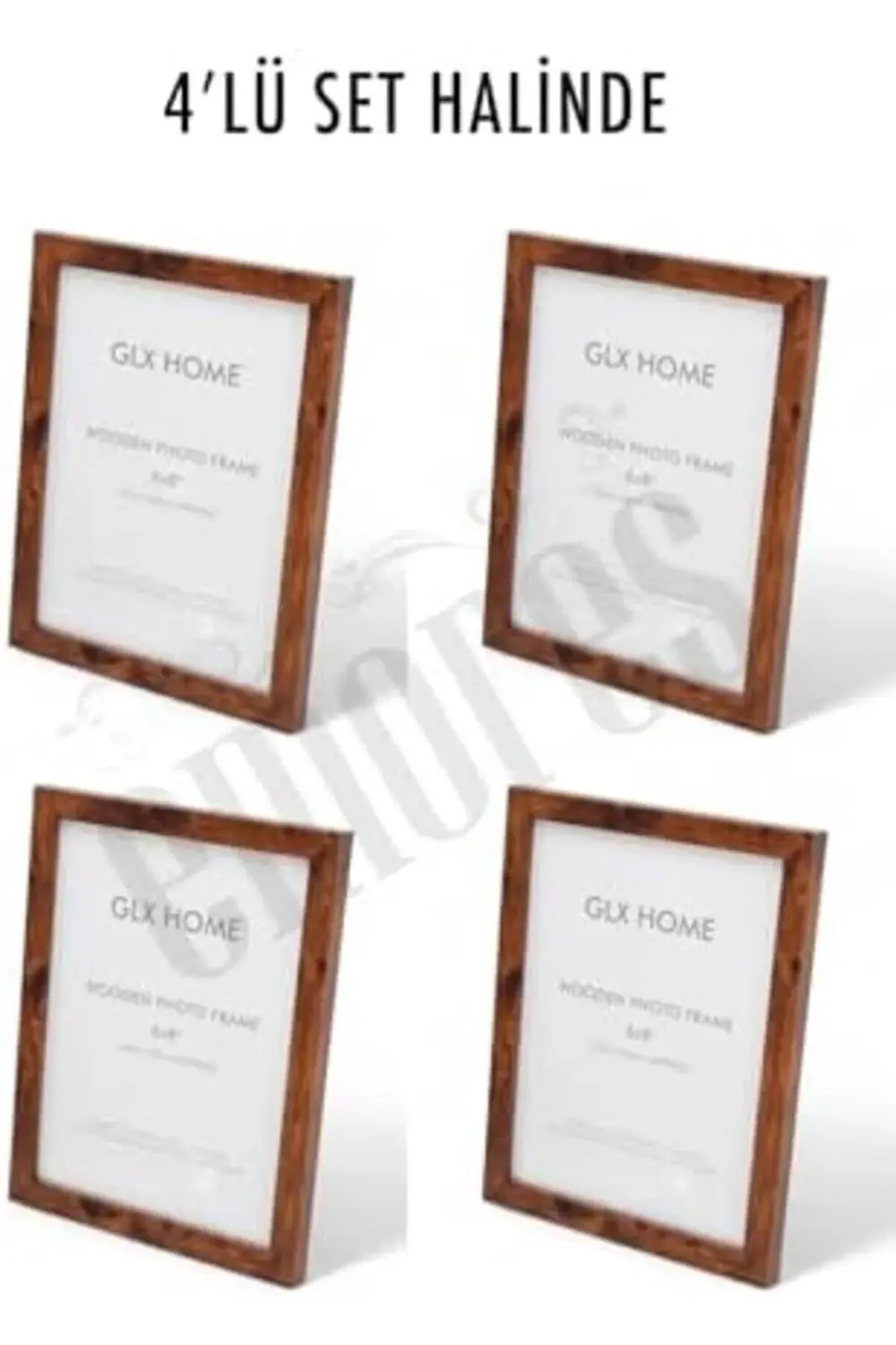 trendyvision Ahşap Resim Çerçevesi 4'lü Set Halinde 15 x 20 cm bo