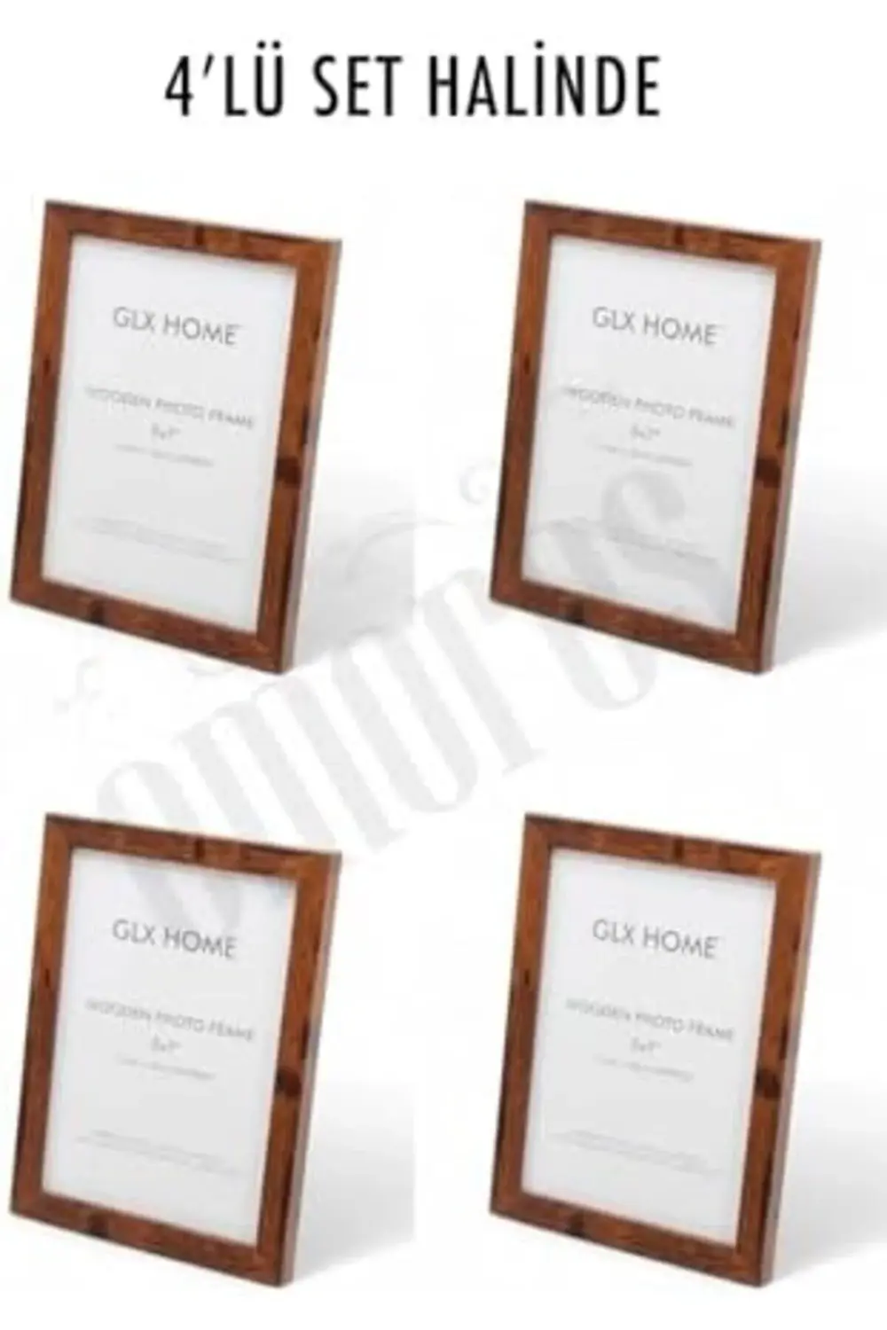 trendyvision Ahşap Resim Çerçevesi 4'lü Set Halinde 13 x 18 cm bo