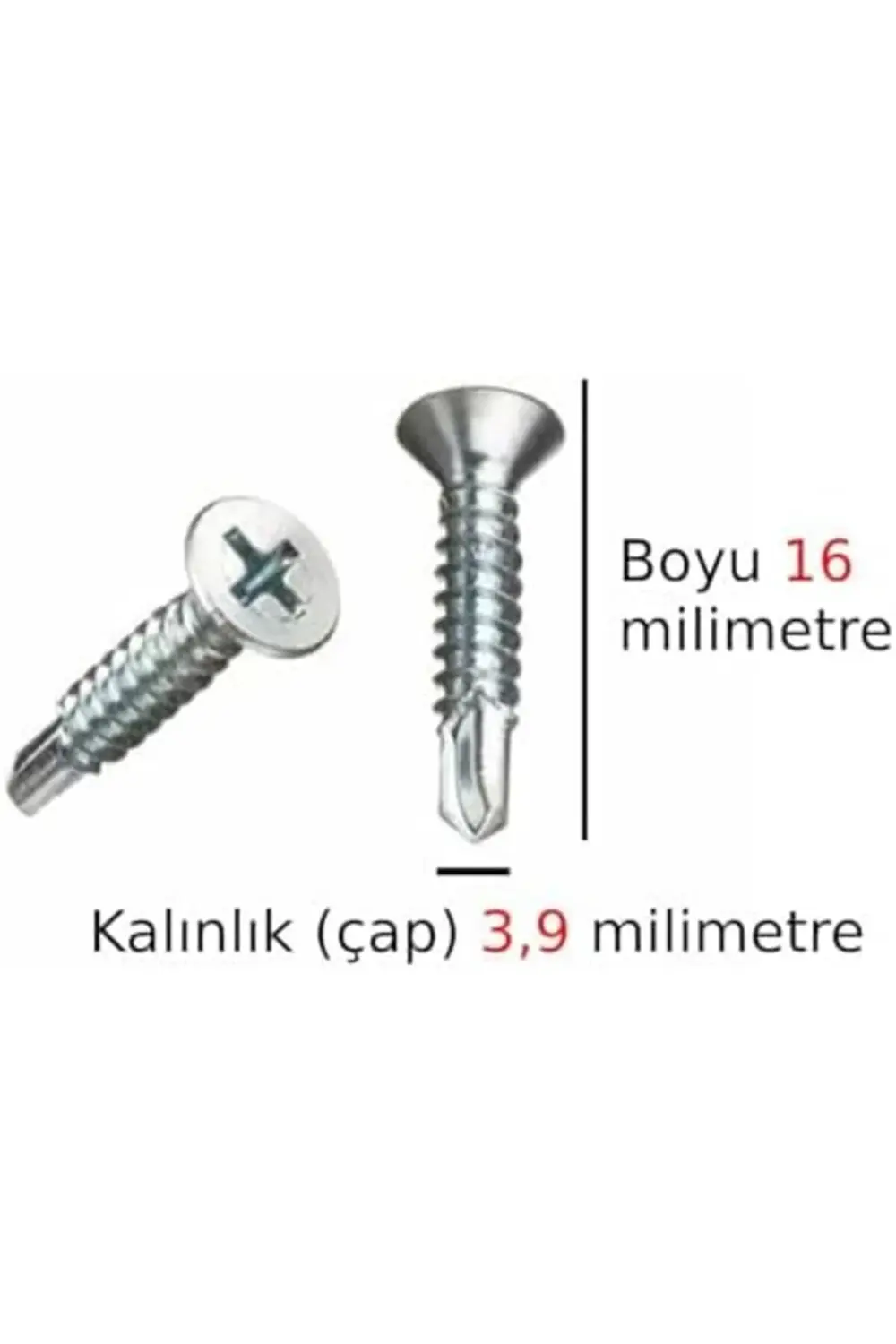 trendyvision Akıllı Vida Metal Aleminyum Plastik Profil Delen Vid