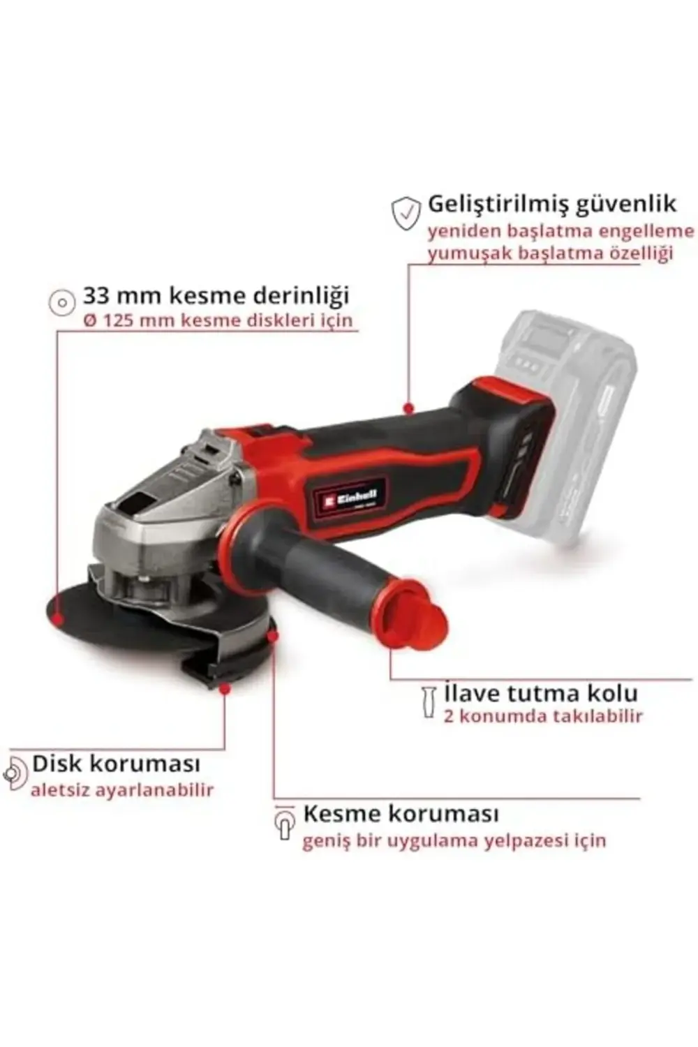 trendyvision Akülü Avuç Taşlama TE-AG 18/125-2 Li - Solo Power X-