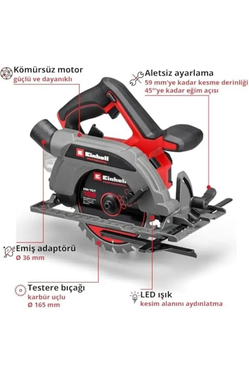 trendyvision Akülü Daire Testere TP-CS 18/165 Li-i BL - Solo Powe