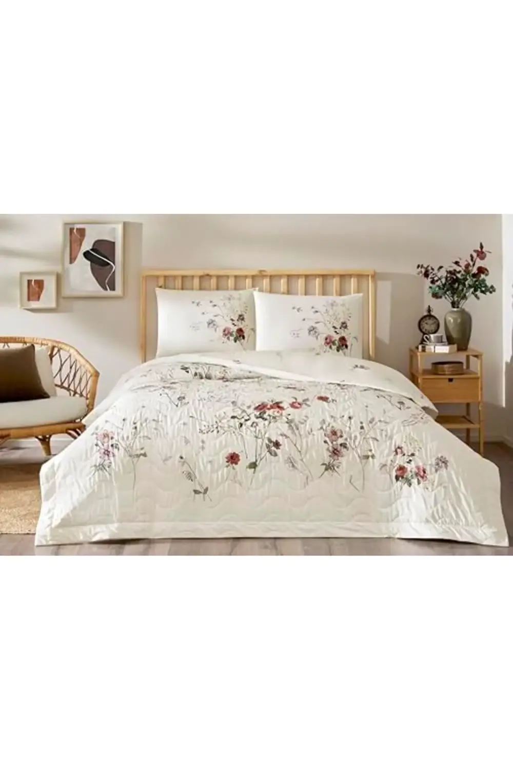 trendyvision Alina Standart Pamuk Nevresim Takımı, Ekru, Çift Kiş