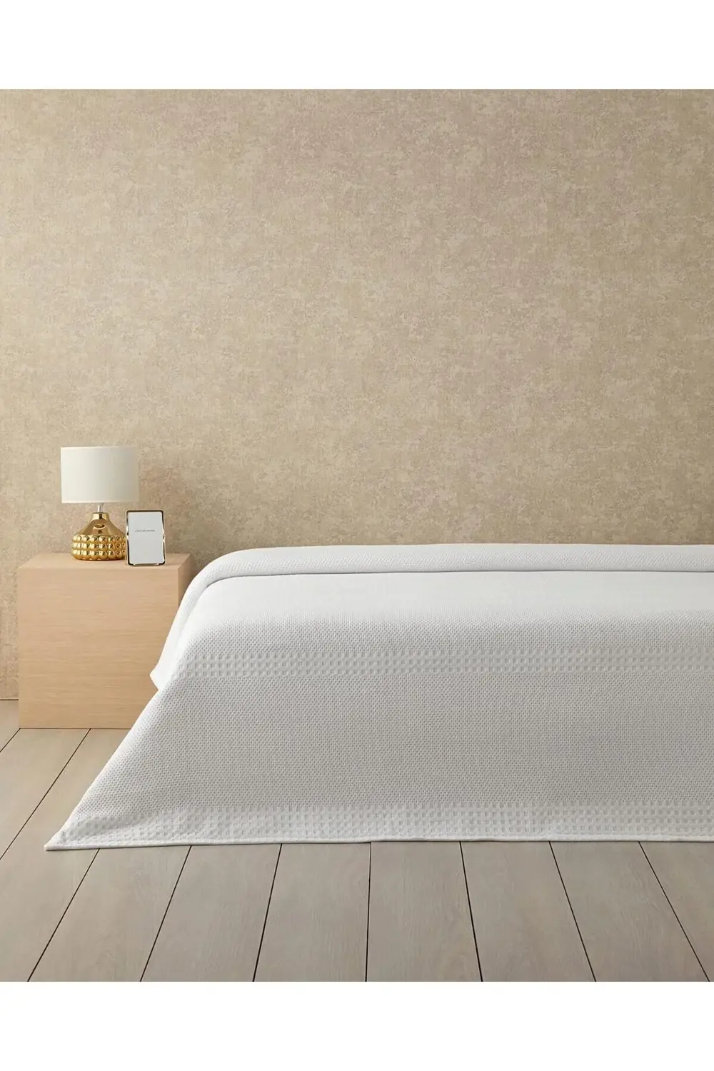 trendyvision Almina Pamuklu Çift Kişilik Pike Beyaz buyflicker 39