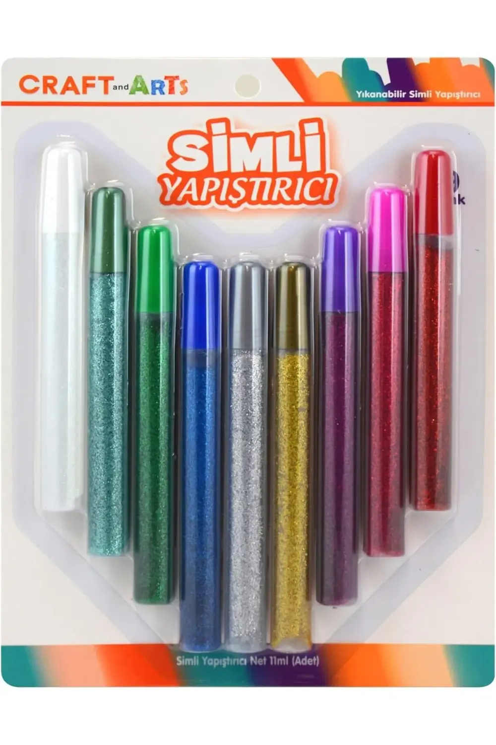 trendyvision And Arts Xd09125 9'Lu Glitter Glue (1 Adet Beyaz Laz