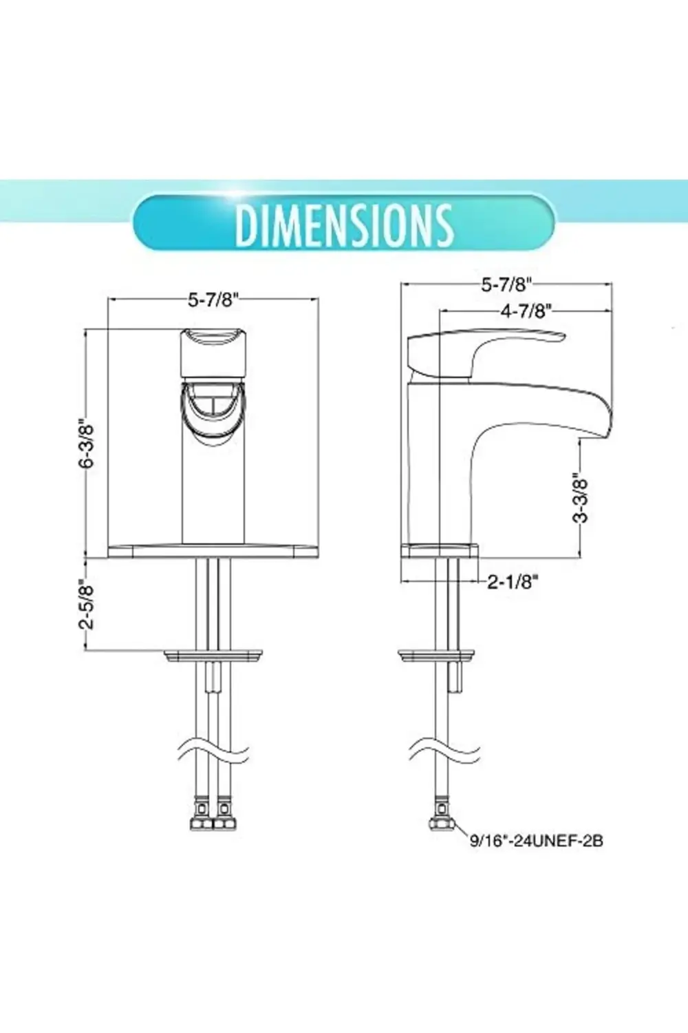 trendyvision Aqua H07L-412-AV-CH Banyo Lavabo Bataryası, Şelale T