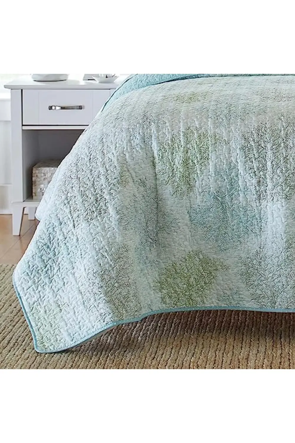 trendyvision Ashley Reversible Quilt Set,, Saltwater Blue buyflic