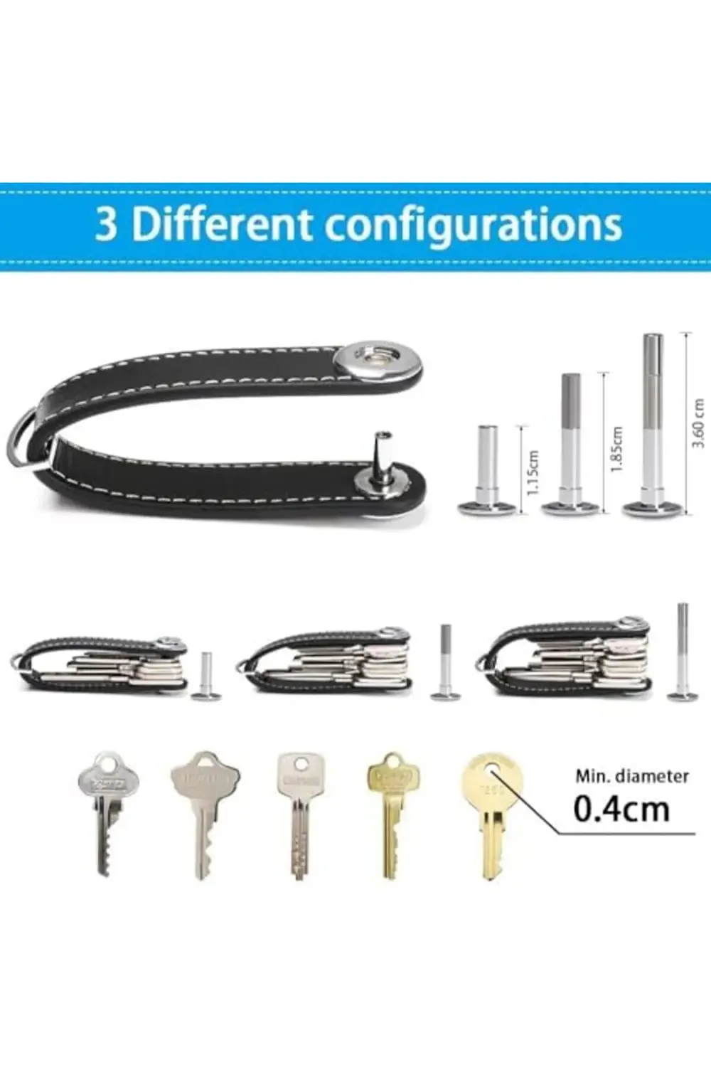 trendyvision AtEaze Premium Anahtar Cüzdanı | Vegan Deri Anahtar