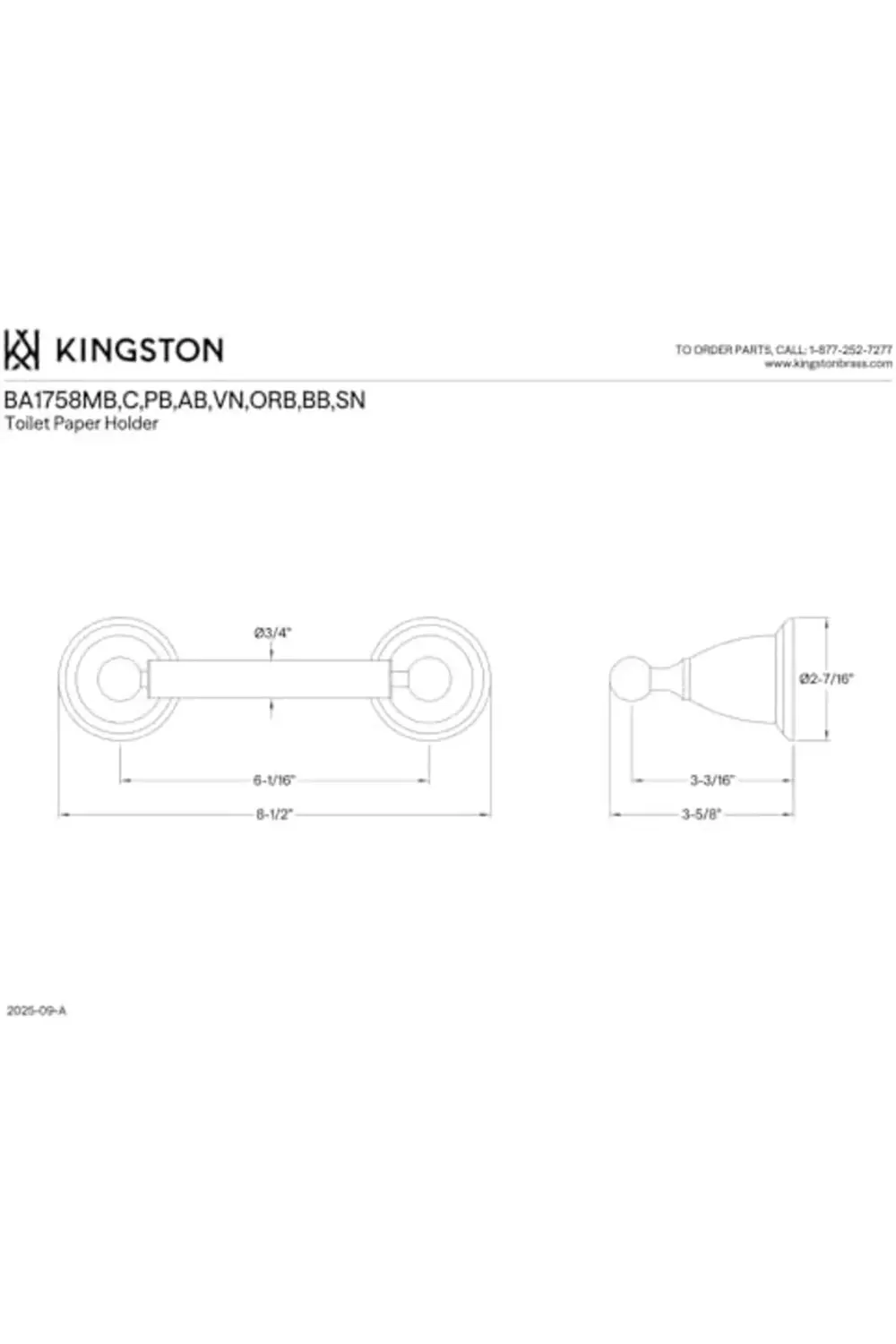 trendyvision BA1758BB Tuvalet Kağıdı Tutucu, Fırçalanmış Pirinç b