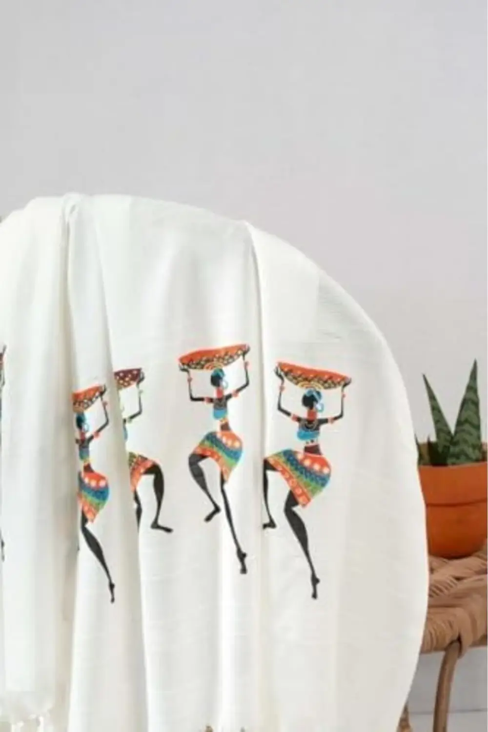 trendyvision Bambu Baskılı Banyo Havlusu Kahve buyflicker 395519