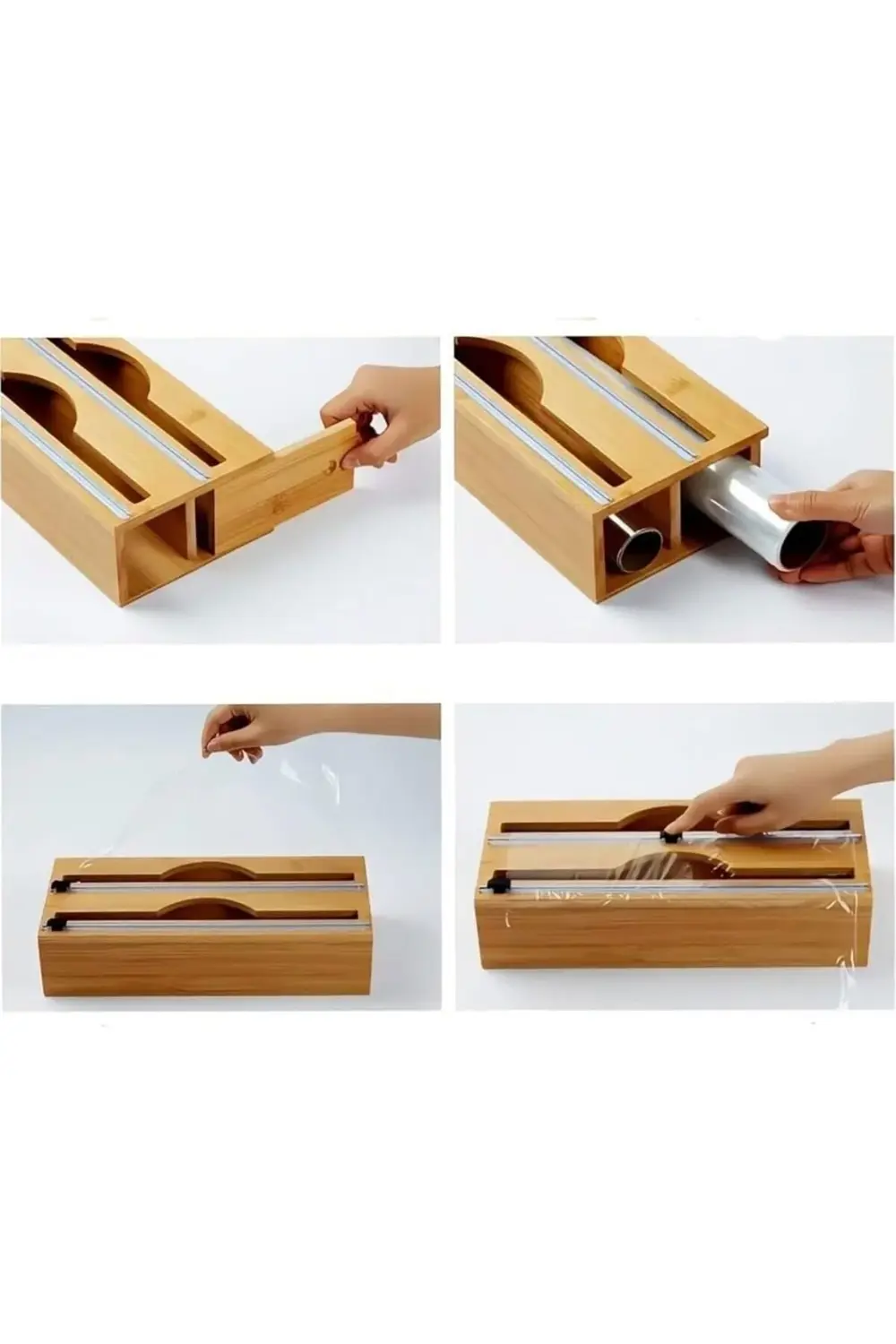 trendyvision Bambu Streç Film ve Folyo Düzenleyici, Kaydırılabili