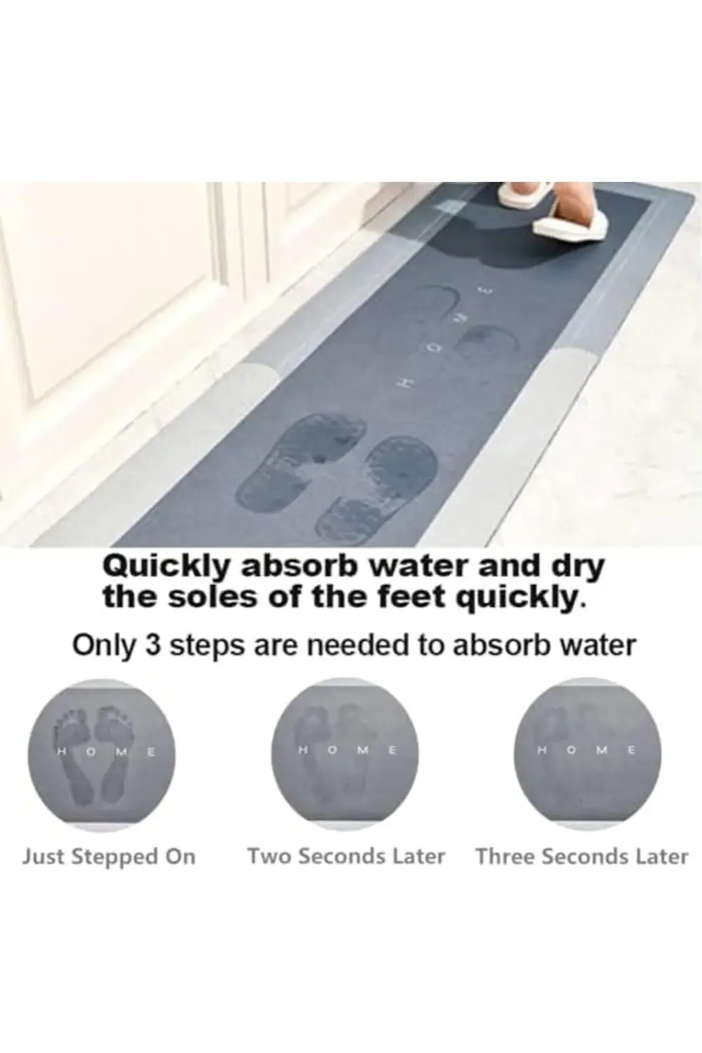 trendyvision Banyo Paspası Halısı, Süper Emici Zemin Paspası Hızl