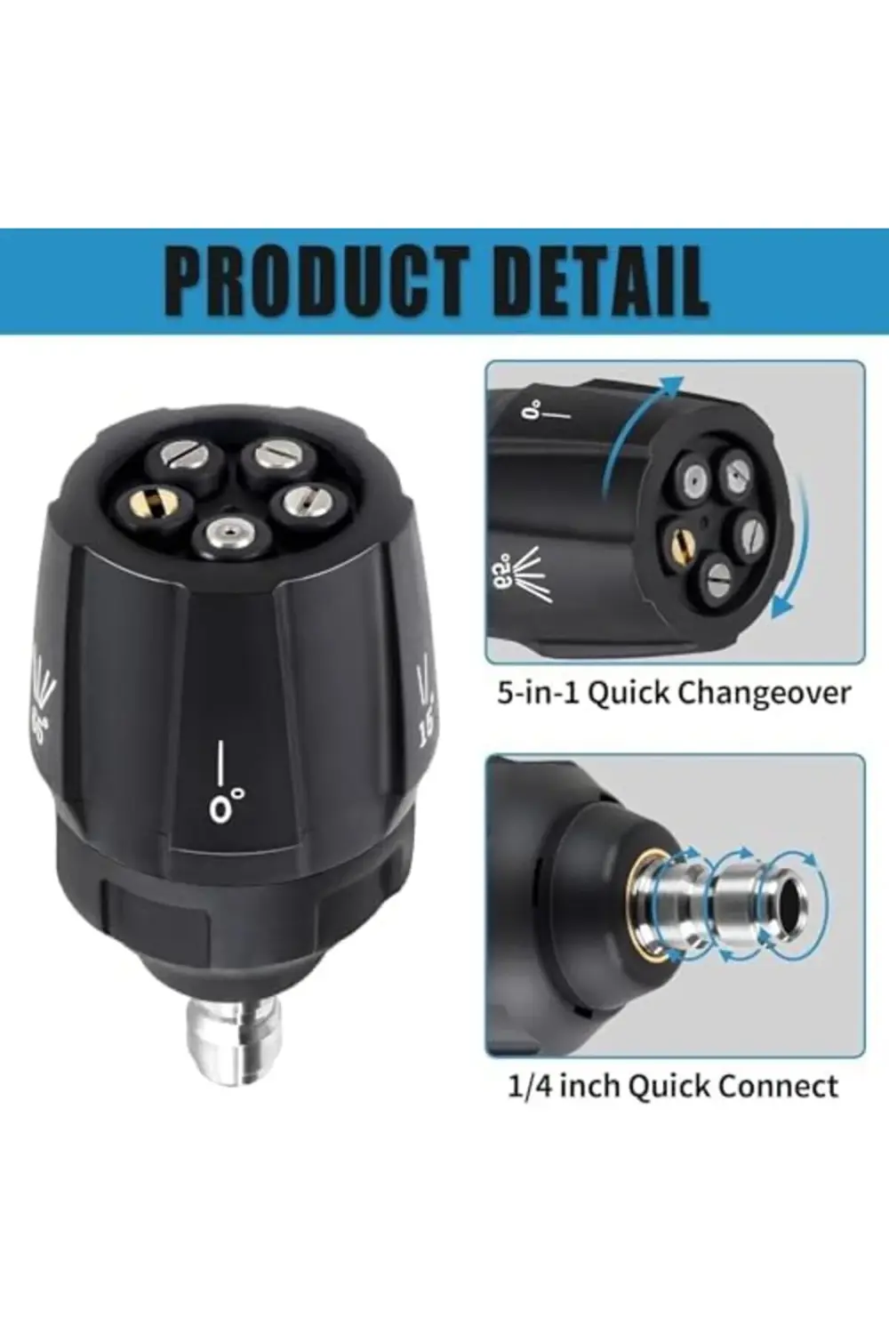 trendyvision Basınçlı Yıkama Makinesi Başlığı, 5'te 1 Hızlı Değiş