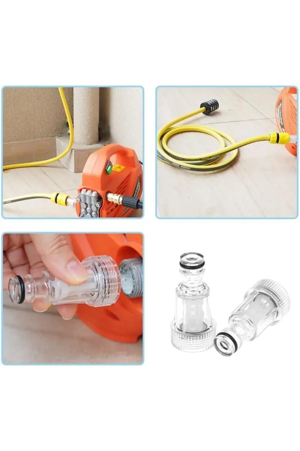 trendyvision Basınçlı Yıkayıcı Adaptörü, 3 Parça Bahçe Hortumu Ba