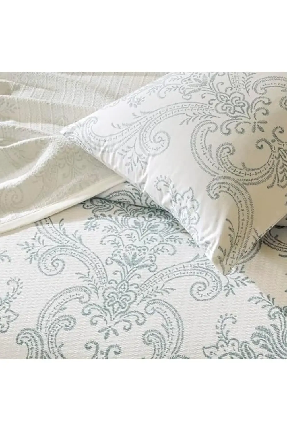 trendyvision Baskılı Bovary Standart Pamuk Nevresim Takımı, Mavi,