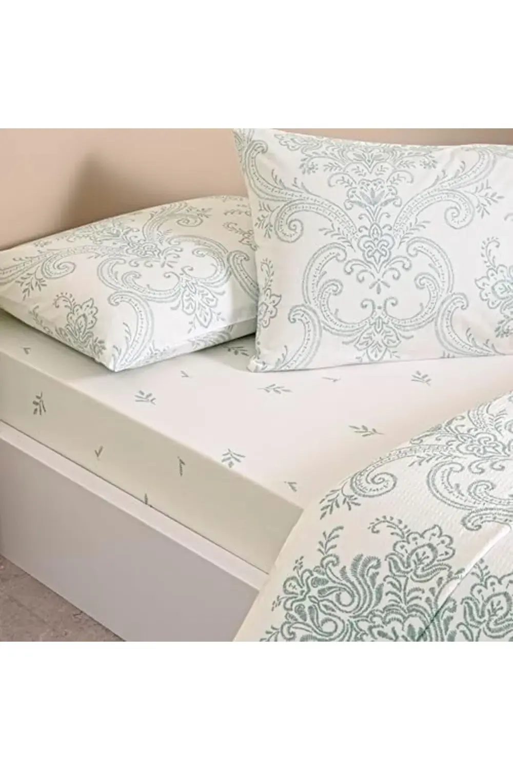 trendyvision Baskılı Bovary Standart Pamuk Nevresim Takımı, Mavi,