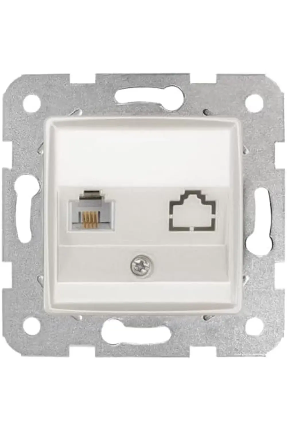 trendyvision Beyaz Tekli Nümeris CAT3 Mekanizma ve Kapak buyflick