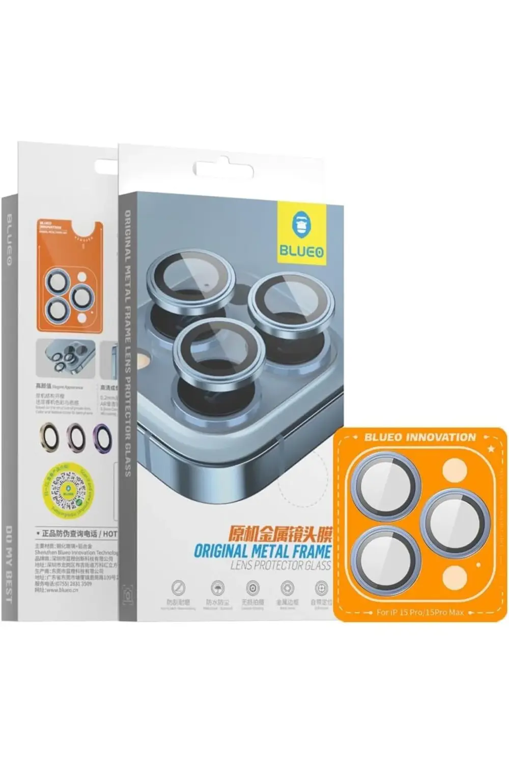 trendyvision Blueo 15 Pro Max Uyumlu Mavi Orijinal Metal Çerçeve