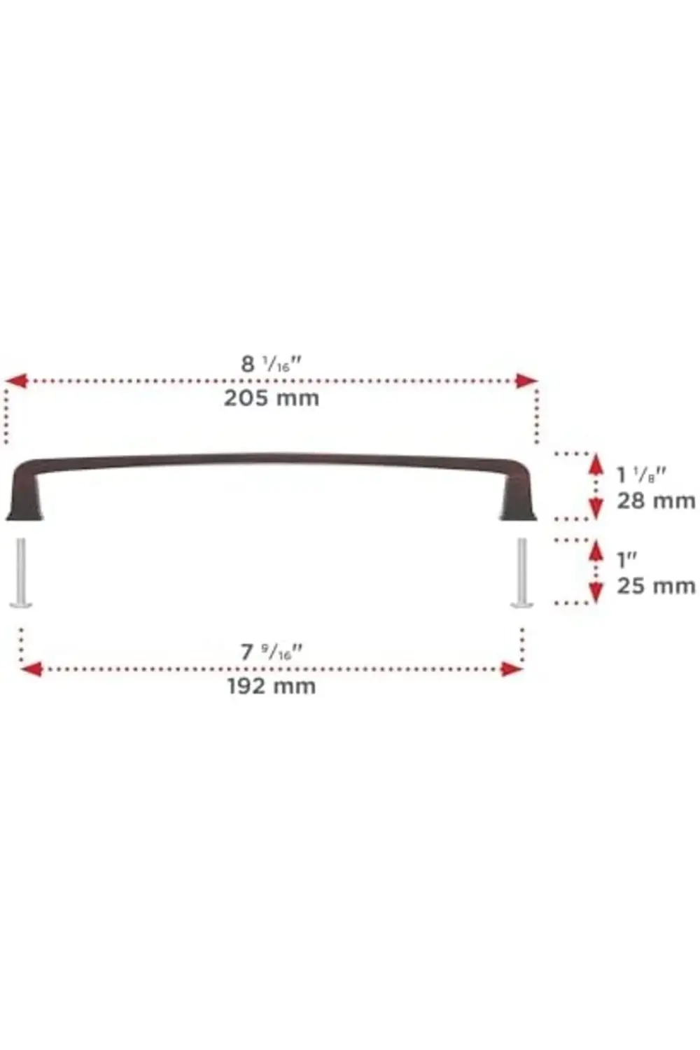 trendyvision BP810192BORB Charlemagne Koleksiyonu 7 9/16 inç (192
