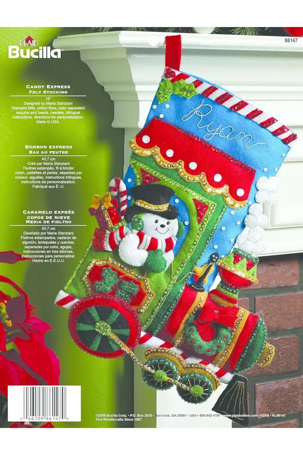 trendyvision Bucilla Candy Çorap Keçe Aplike Seti, 18 Uzun buyfli