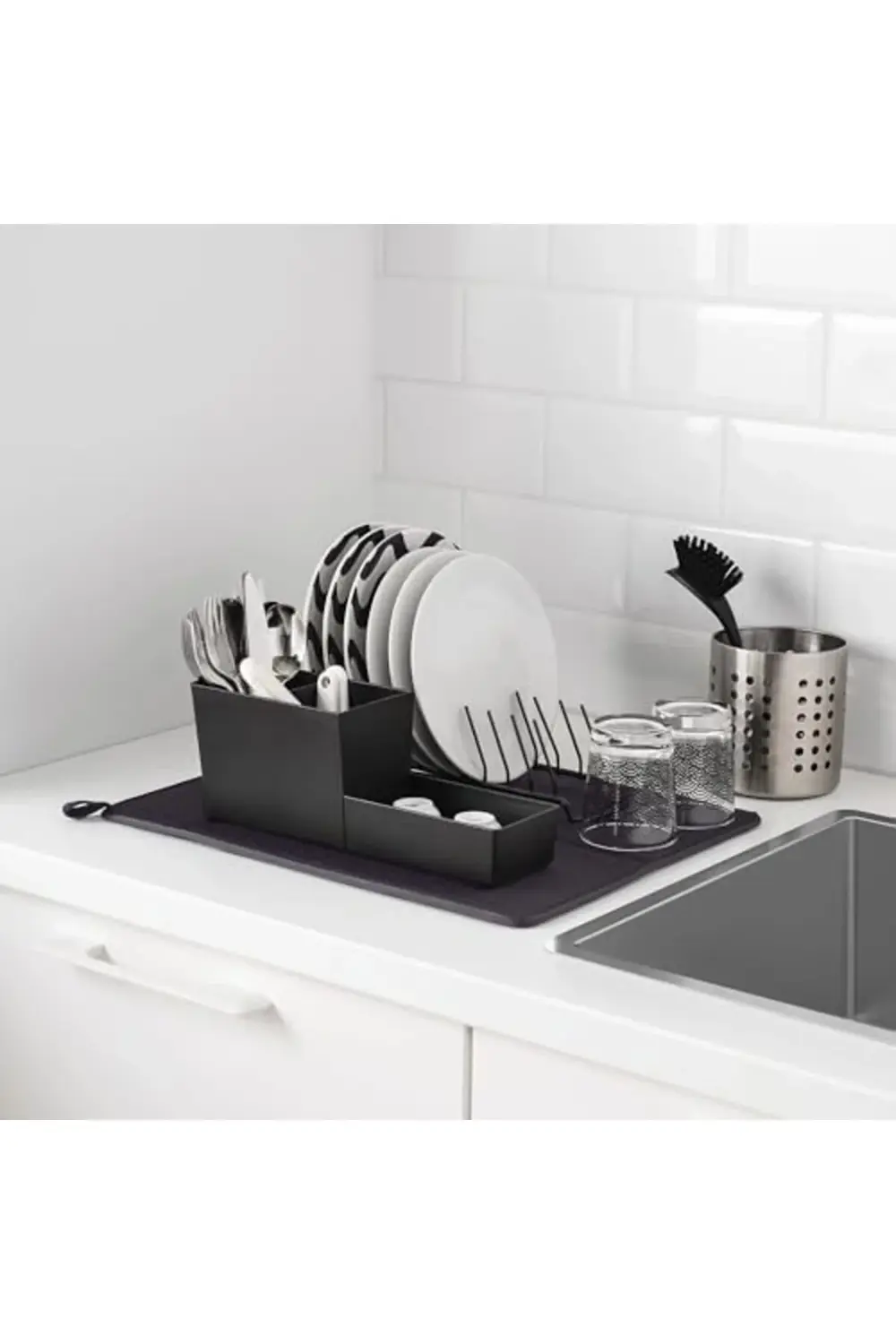 trendyvision Bulaşık Kurutma Matı 44x36 cm Yıkanabilir ve Dayanık