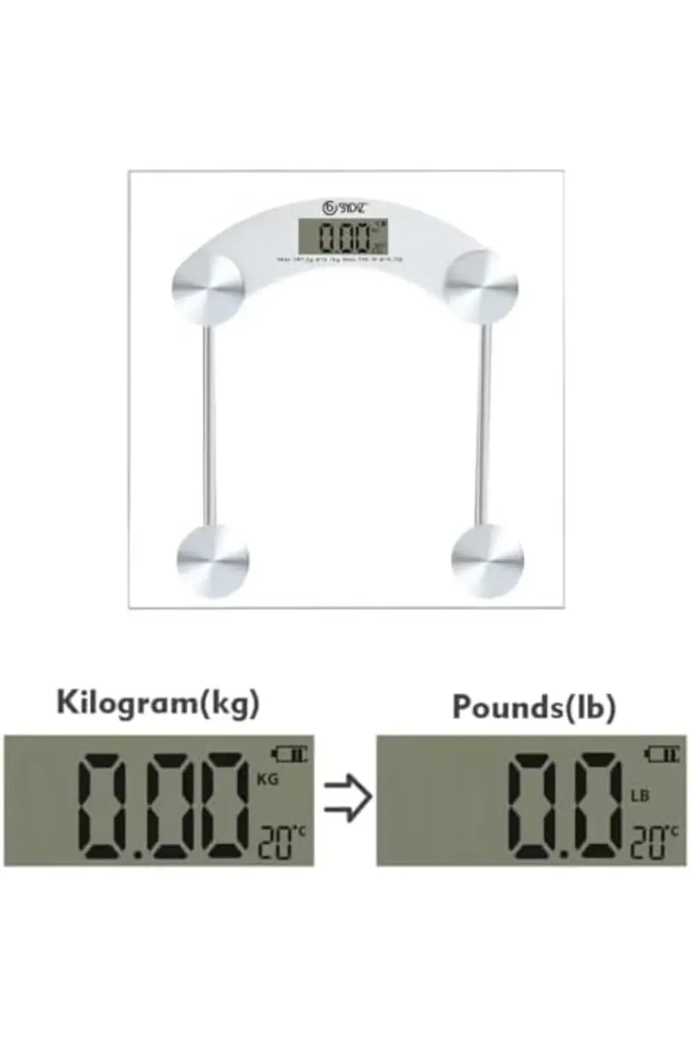 trendyvision BYDİZ Dijital Baskül Banyo Tartı 180 Kg Kapasiteli T