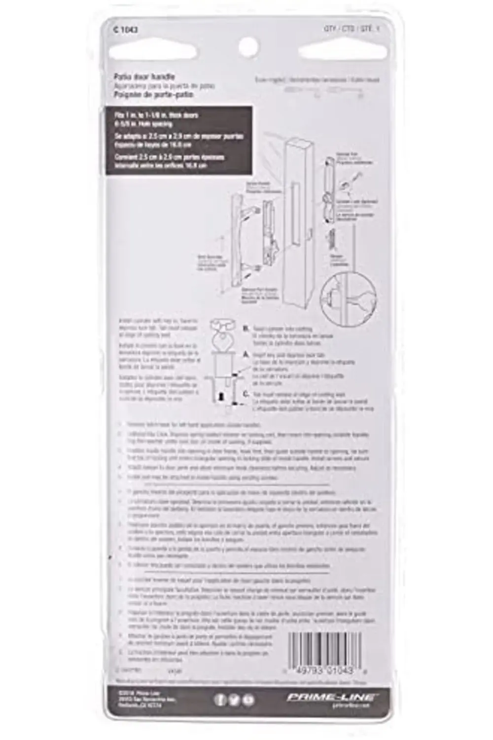 trendyvision C 1043 Diecast Anahtarsız Sürgülü Kapı Kolu Seti 1 i