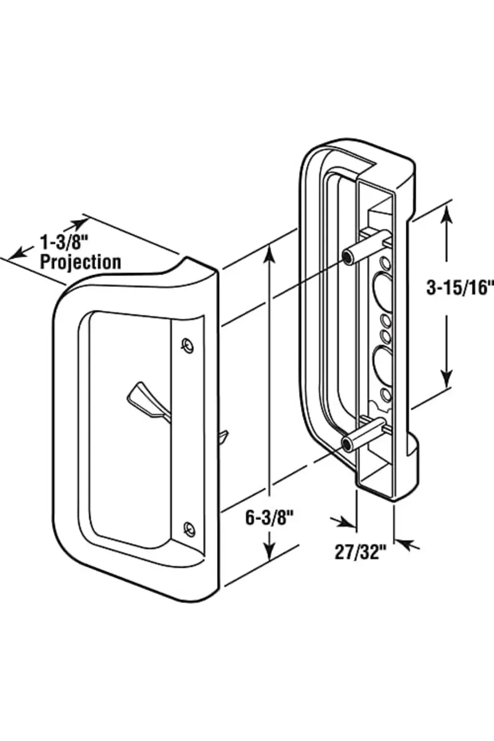 trendyvision C 1177 Kapı Kolu Seti, Beyaz buyflicker 395519