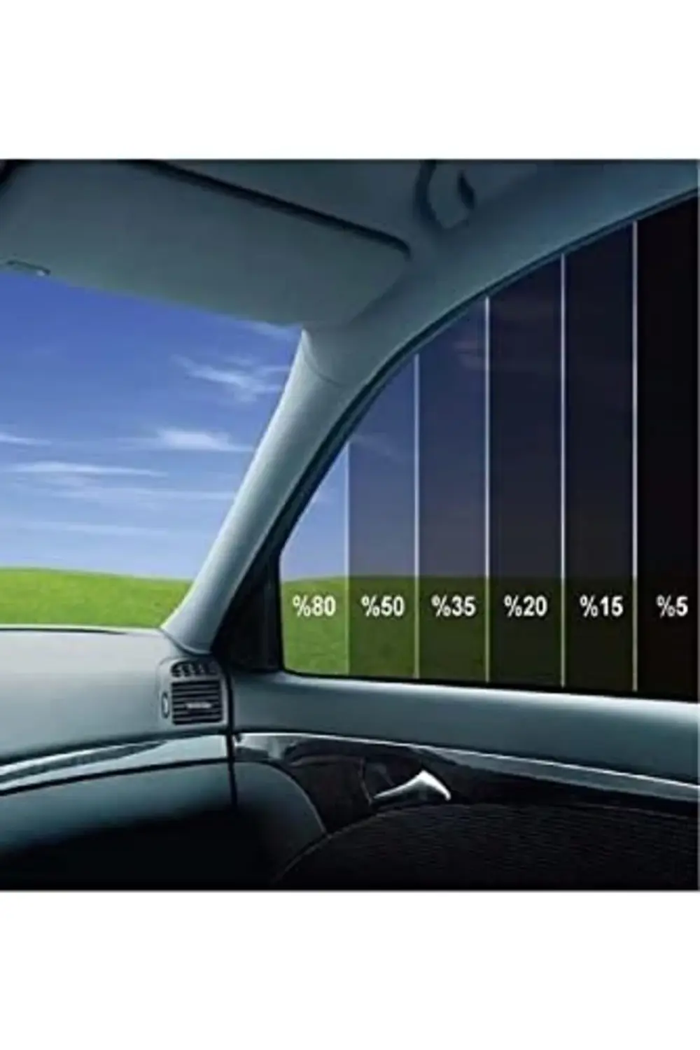 trendyvision Cam Filmi Siyah Amerikan Çizilmez Orta ton 50 cm x 7