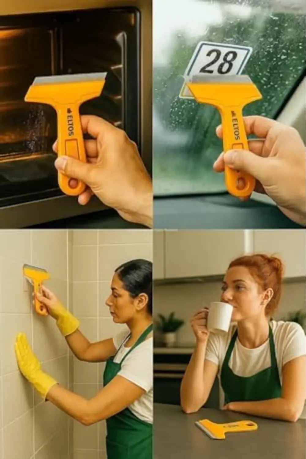 trendyvision Cam Kazıma Bıçağı, Plastik, Çelik Uçlu, Ergonomik Sa