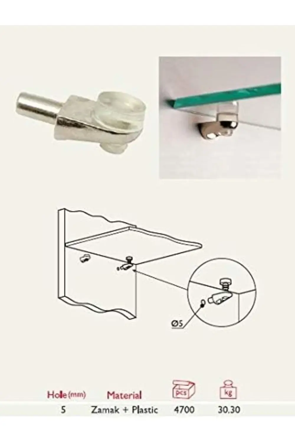 trendyvision Cam Raf Pimi Vantuzlu 5mm - 4 Adet buyflicker 395519