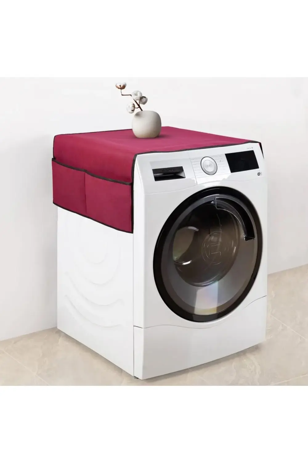 trendyvision Çamaşır Makinesi Koruyucu Örtü 4 Cepli Banyo Düzenle