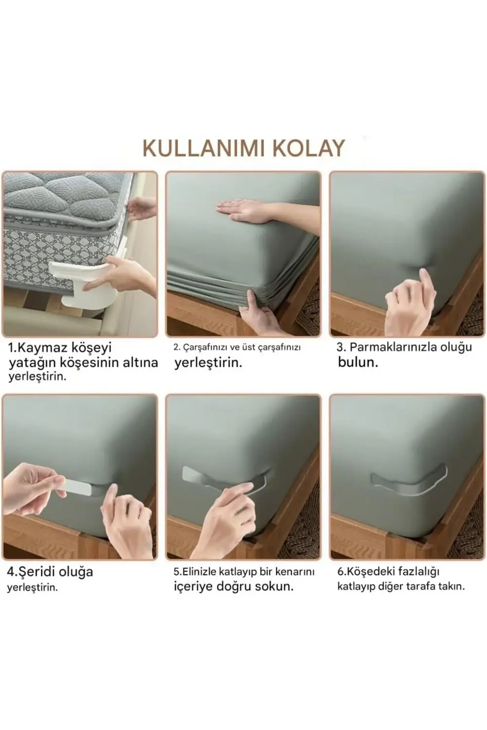 trendyvision Çarşaf Sabitleyici 4'lü Set | Kaymaz Yatak Köşe Apar