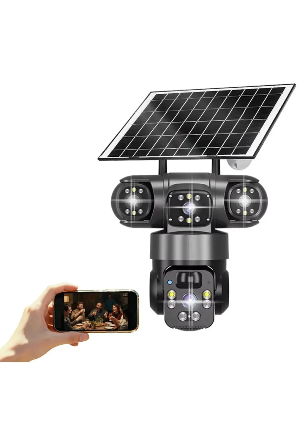 trendyvision Çift Lens Güneş Enerjili Açık Güvenlik Kamerası 2K K