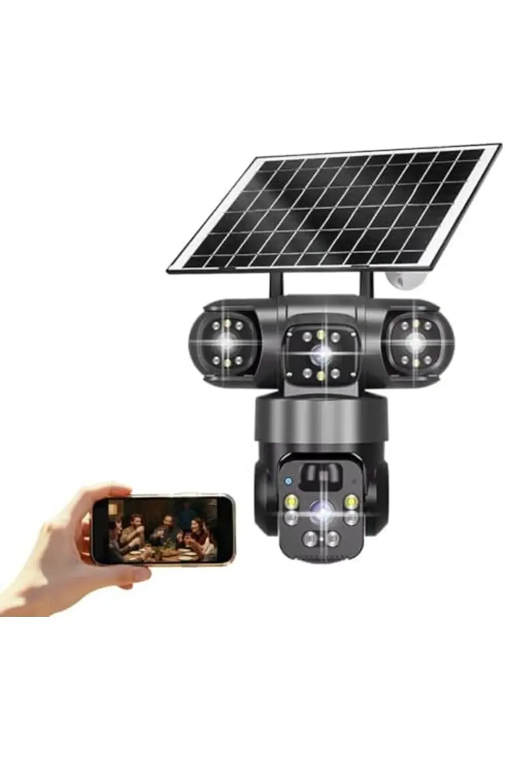 trendyvision Çift Lens Güneş Enerjili Açık Güvenlik Kamerası 2K K